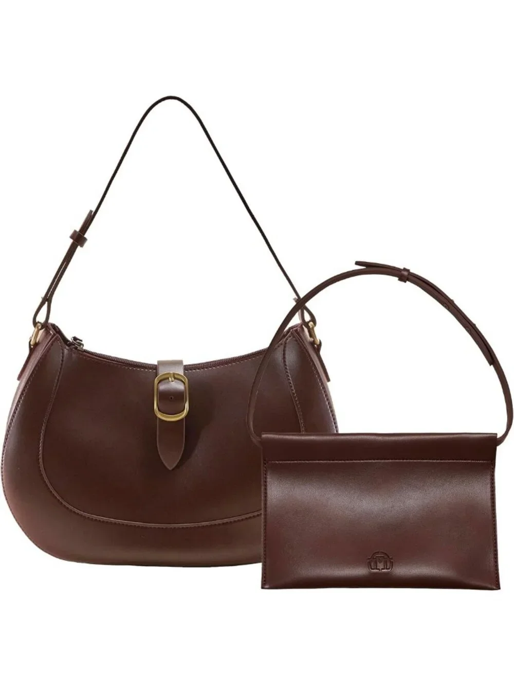 Chic Vintage Vegan Leather Crescent Hobo Bag - Stylish Lunar Shoulder Satchel